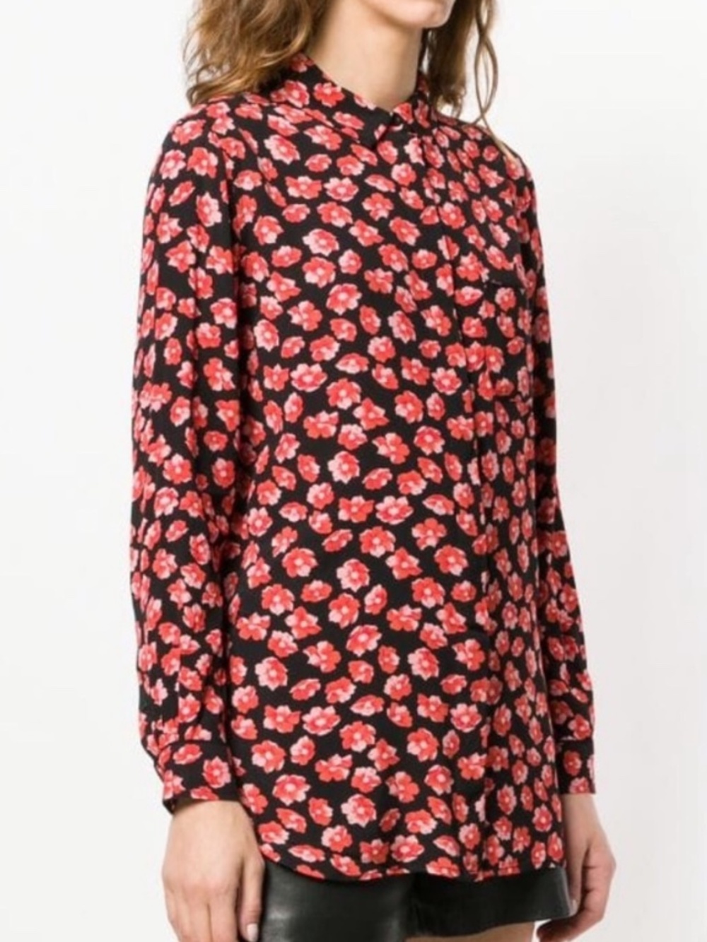 Ganni Floral Crepe Blouse